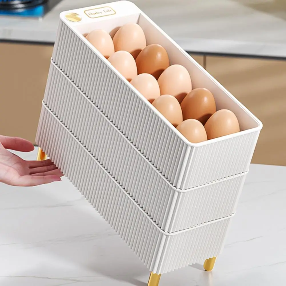 

Refrigerator Egg Storage Box Practical Transparent Visual Durable Single/Dual/ Triple Layers Egg Storage Box for Home
