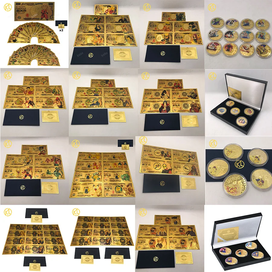 

Прямая поставка, много дизайнов, робот-грендетер Goldorak Saint Seiya, рассекающий демонов, аниме банкнота, мультяшный билет, позолоченная монета