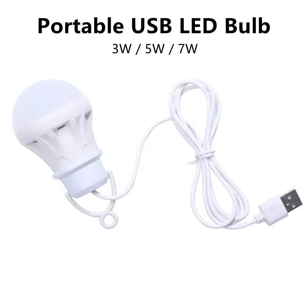 

Портативная Светодиодная лампа USB 3W 5W, освещение для книг 7W, освещение для улицы, кемпинга, лампа для чтения в помещении, энергосберегающая аварийная лампа