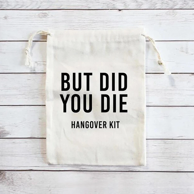 

20 Pcs But Did You Die Survival Hangover Kit bags Vegas Bachelorette hen Party Bachelor bridal shower bride to be wedding Favors