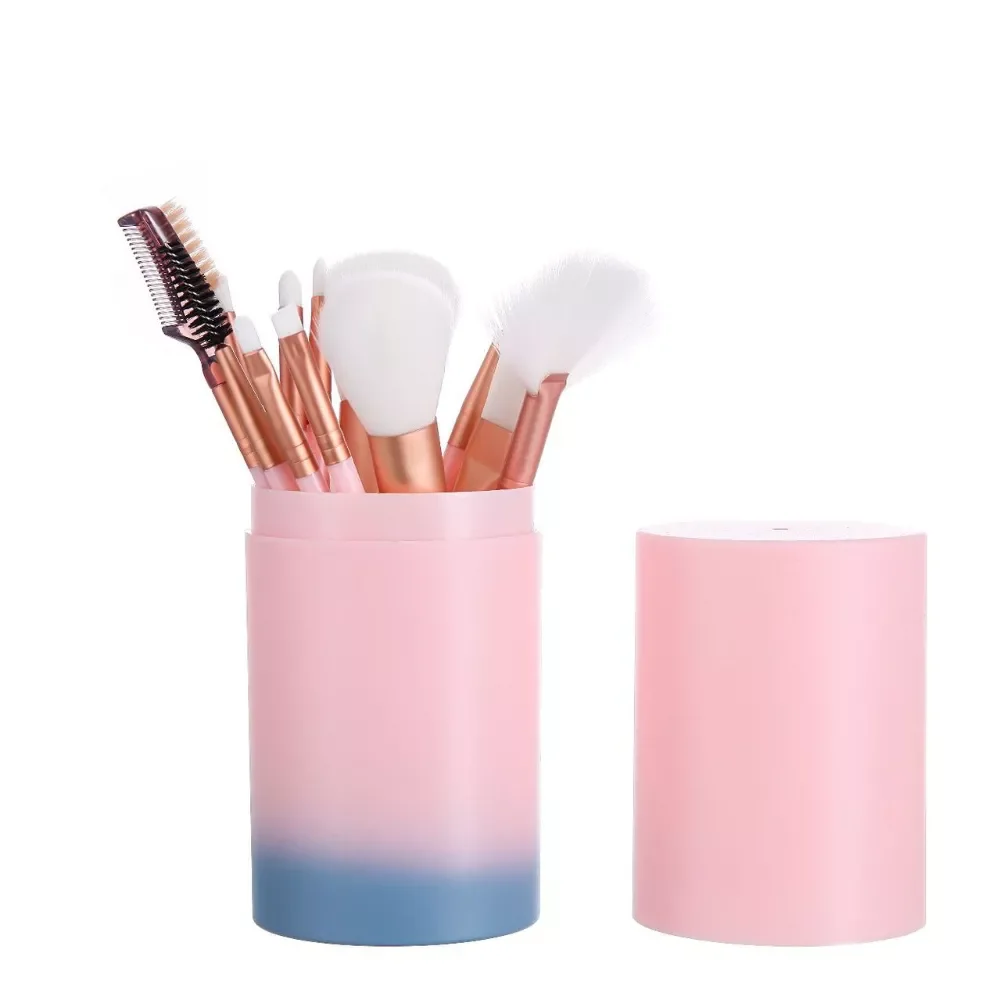 

12pcs Makeup Brush Set High Quality Cosmetic Brushes Make Up Tool Kit with Cup Holder Case Cosmetics Beauty Tools
