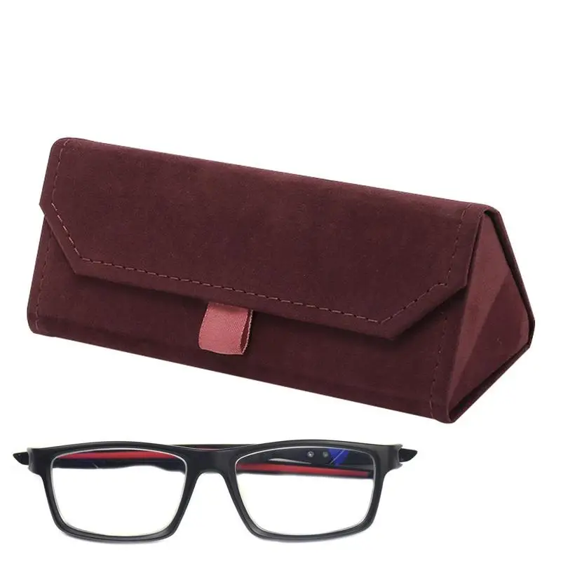 

Eyeglass Carrying Case Folding Hard Shell Eyewear Case Soft Fluff Magnetic Closure Eyewear Storage Case Organizer For Sunglasses