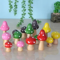 mushroom resin fairy garden diy bottle landscape decorative mushroom figure garden craft decoration miniature micro gnome