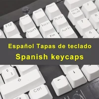 spanish keycaps for mechanical keyboard compatible with mx switches double shot support led lighting keycaps oem profile