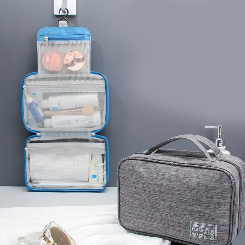 

Large Hanging Toiletry Bag for Traveling Portable Makeup Organizer,Cosmetic Holder for Shampoo, Conditioner, Accessories