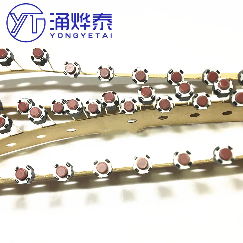 

YYT 10PCS EVQ11G05R 6×6×5-2pin 6*6*5mm red head Panasonic touch button