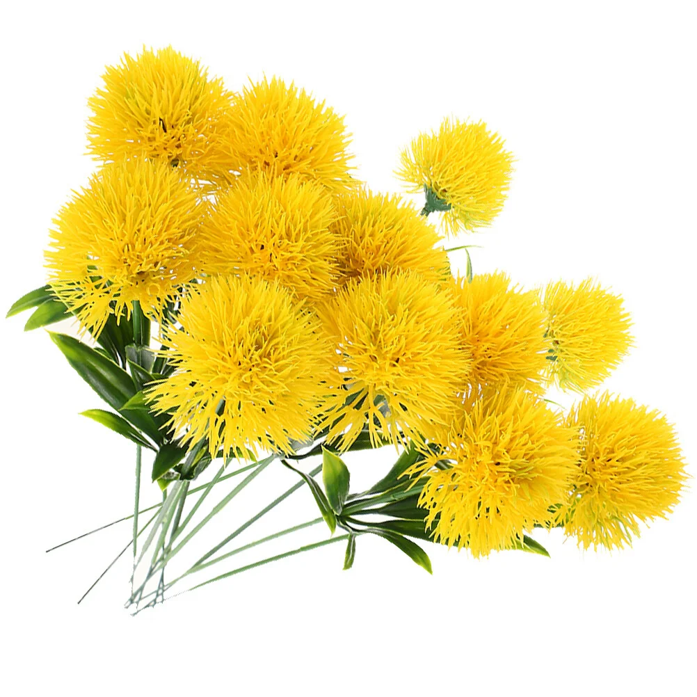 

15 Pcs Wedding Decoration Props Layout Faux Dandelions Fake Flowers Artificial Ornament Plastic Lifelike Simulated