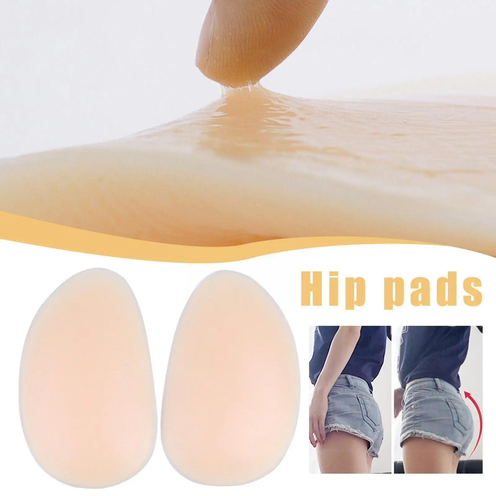 

1 Pair Silicone Butt Lifter Padded Buttocks Enhancer Removable Inserts Bottom Padded Panties Shapewear Shaper Seamless Invi X1k5