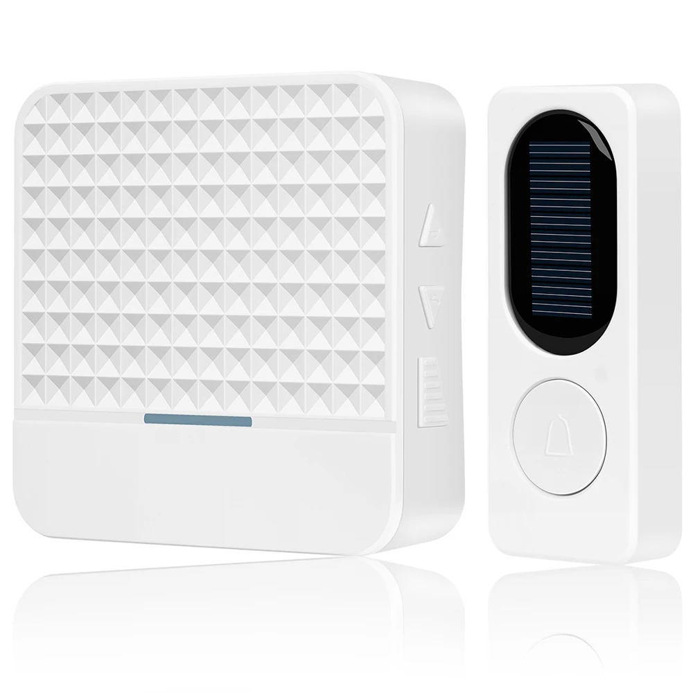 

New Solar-Powered Wireless Doorbells Smart Home Low Power Ding Dong Call For The Elderly Deaf Men Door Bell Receiver Transmitter