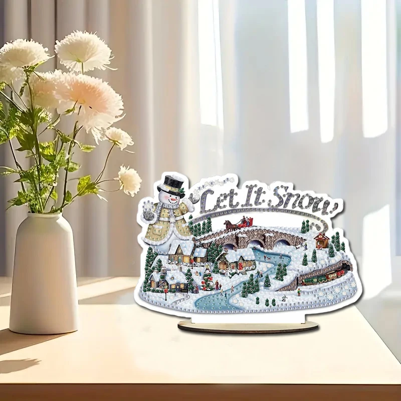 DIY 5D алмазное Искусство Рождественская Снежная сцена набор для украшения