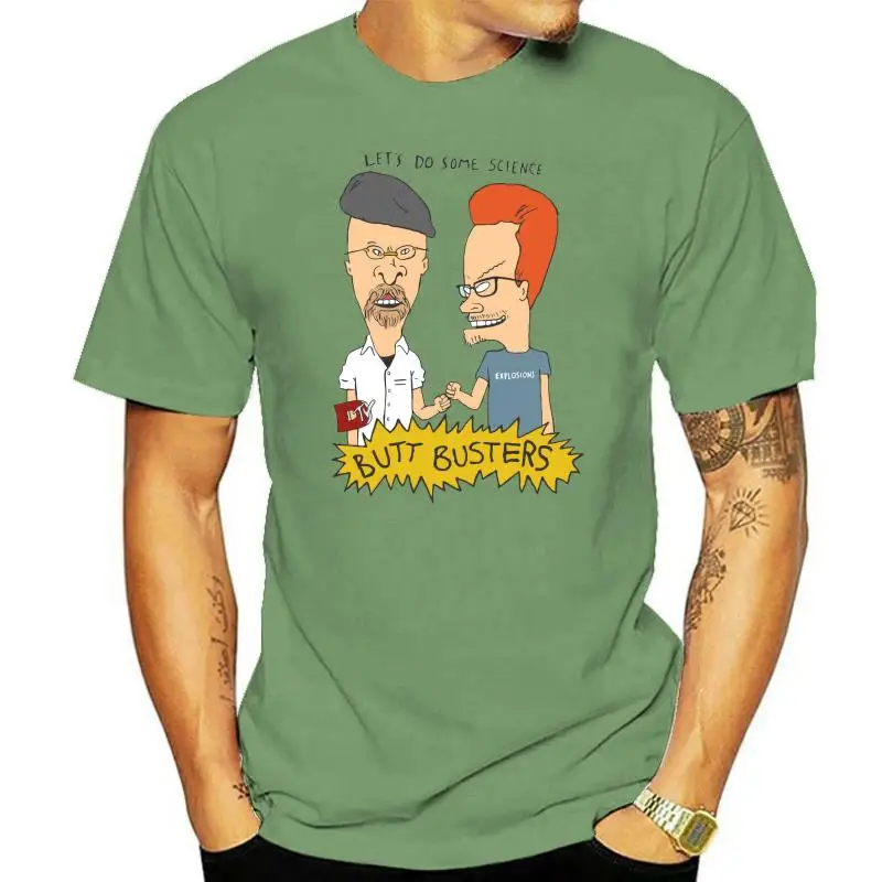 

Let'S Do Some Science Butt Busters Beavis and Butthead Parody White T-Shirt New 2022 Hip Hop Men Fashion Tees Short