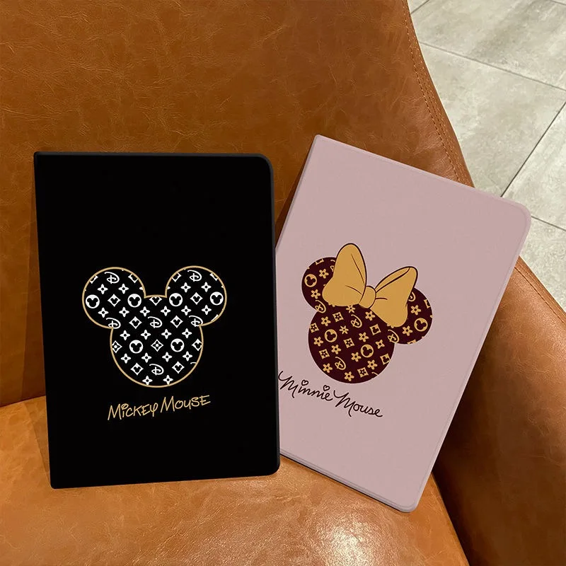 

disney Mickey minnie non-slip For iPad Air 2021 10.2 Case Mini 6 Air 4 10.9 Silicone Protective Case iPad Pro 11 Inch Cover