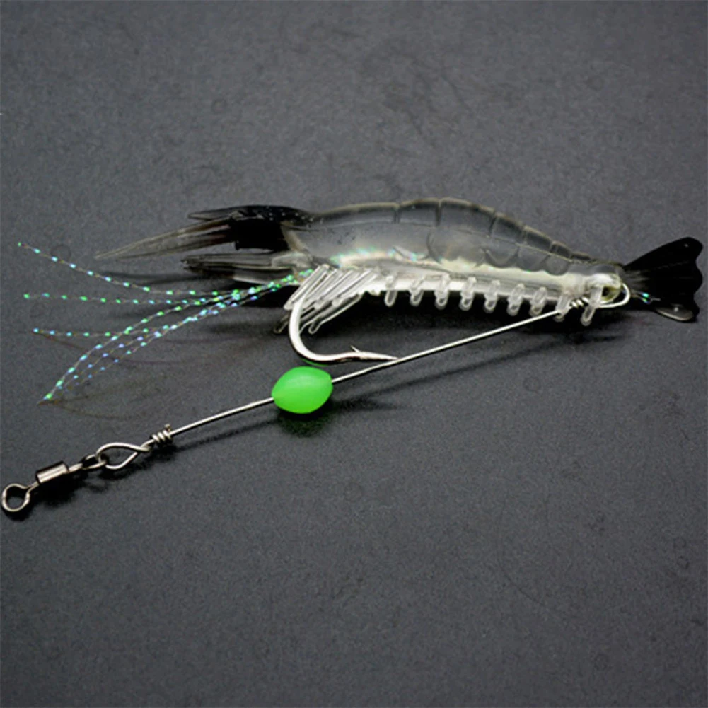 

3x Prawn Shrimp Fishing Simulation Soft Lure Hook Bait Salt Sea Fishing Lures Isca Artificial Soft Shrimp Lure Worm Pesca