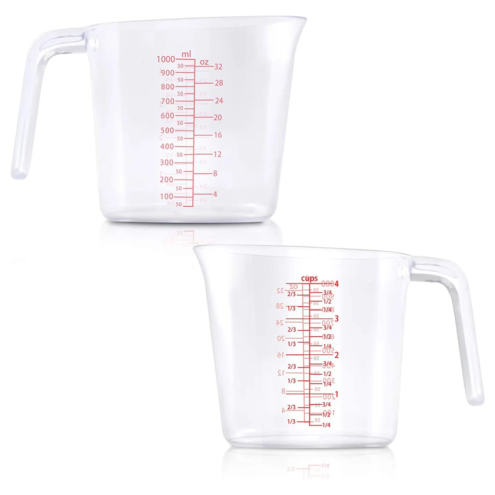 

3pcs Measuring Cups Stackable Measuring Jugs Plastic Handle Kitchen Cooking Measurements Cup with graduated