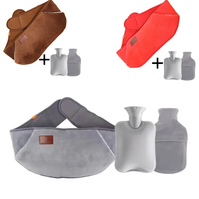 

3 шт./компл. сумка для бутылки с горячей водой, резиновый или теплый плюшевый чехол, поясной ремень с крышкой, товар для обогрева дома