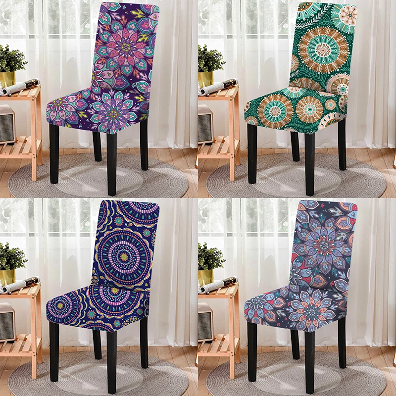 

European Floral Print Chair Cover Dustproof Anti-dirty Removable Office Chair Protector Case Chairs Living Room Gaming Chair