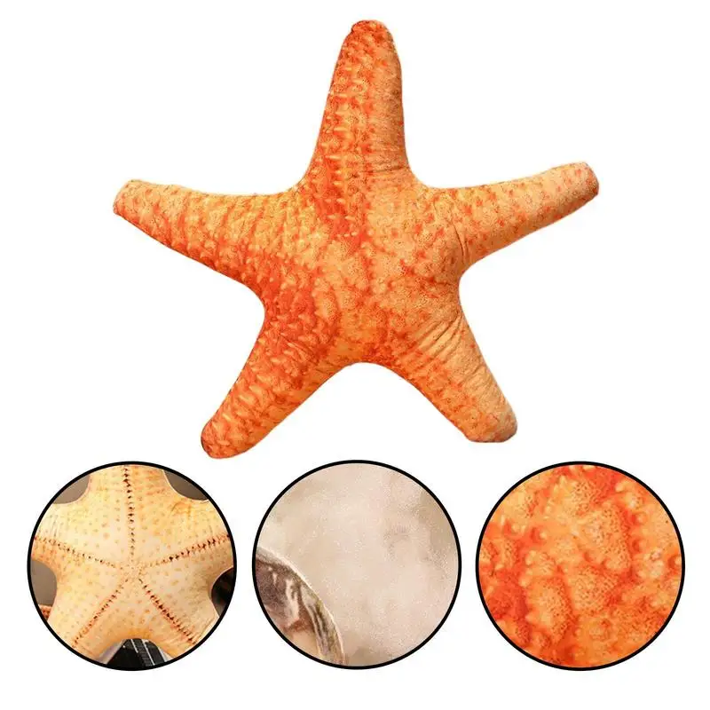 

Conch Starfish Shell Shaped Pillow Firm Stuffed Cute Decorative Cushion For Bed Couch Bedroom Home Office Decor