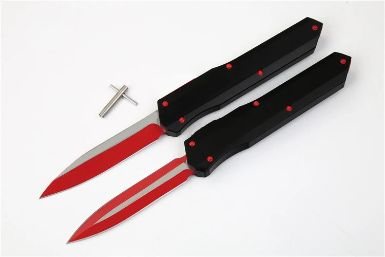 D2 Blade Outdoor Survival Knife  Aluminum Handle Wilderness Survival Safety-defend EDC Camping  Pocket Knives
