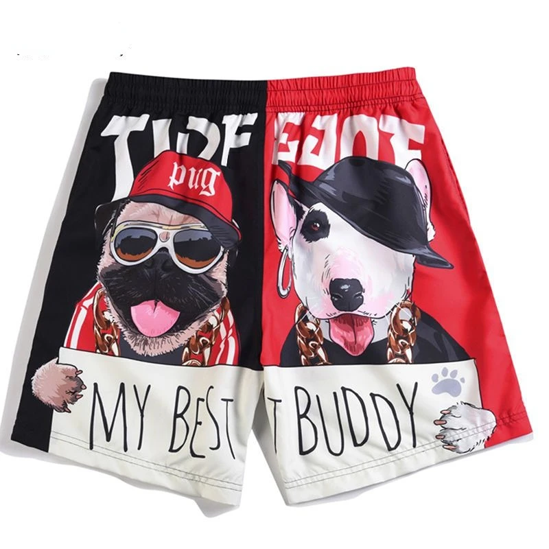 Summer New Haomai Pig Shorts Large European and American Loose Beach Pants Youth Couple Sports Funny Pattern Casual Pants traf