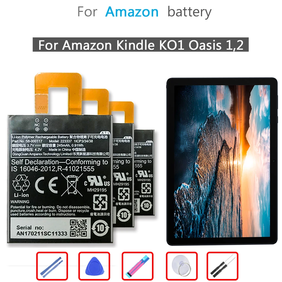 

58-000117 58000117 245mAh Battery Mobile Phone for Amazon Kindle KO1 Oasis 1,2 Oasis1 Oasis2 Oasis 2 tablet