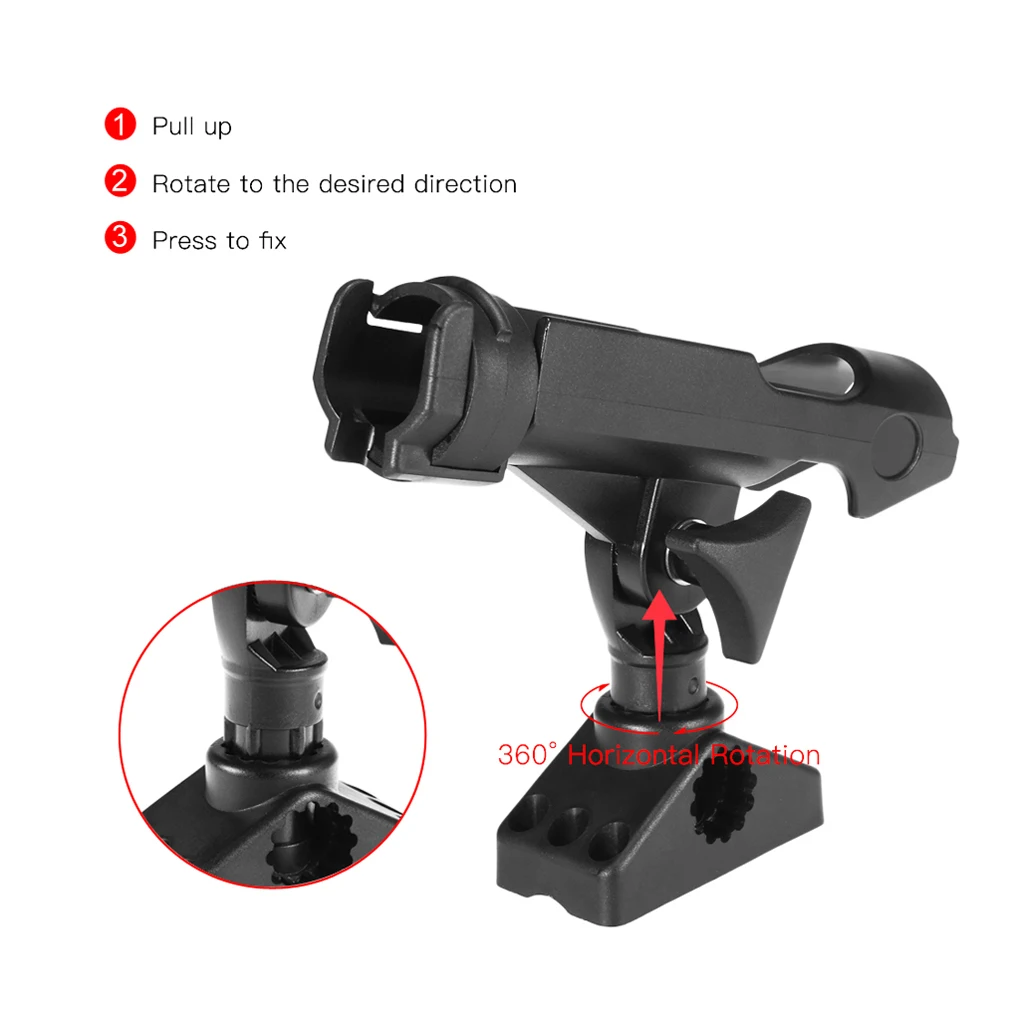 

Поворотный держатель для удочки из АБС-пластика с одним отверстием, портативное Крепление для лодки, каноэ, кронштейн, аксессуары, опорное о...
