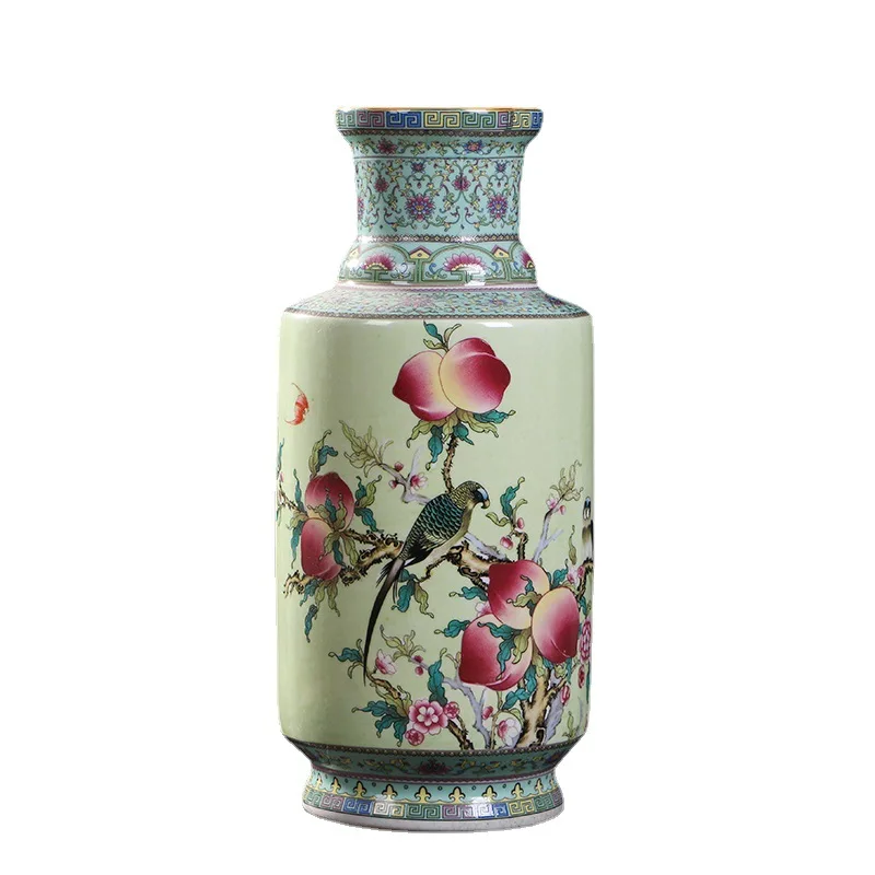 

Antique Imitation Chinese Style Enamel Bottle Ceramic Vase Home Porcelain Living Room Craft Decoration