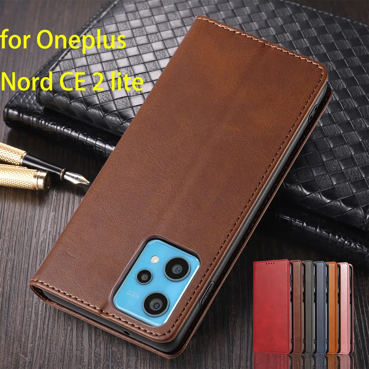 

Magnetic Attraction Cover Leather Case for Oneplus Nord CE 2 lite 5G Flip Case Card Holder Holster Wallet Case Fundas Coque