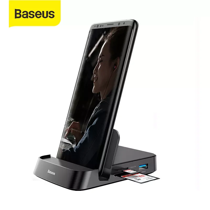 

NEW2023 Baseus USB C концентратор Dex Station на USB 3,0 HDMI-совместимый USB концентратор для Samsung S20 Note 20 Huawei P40 Mate 30 Type C Dock S