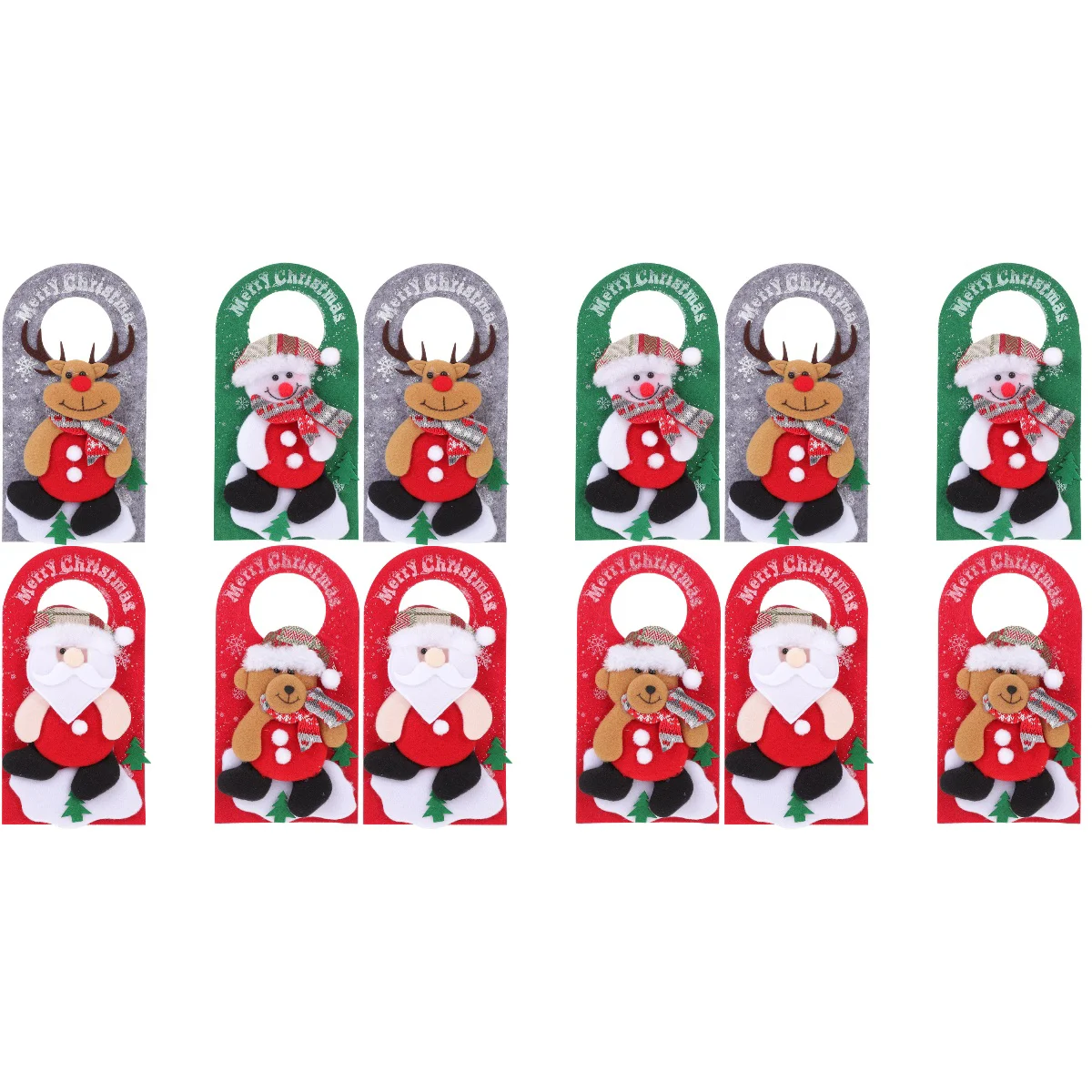 

Door Hanging Ornament Christmas Decordecoration Pendant Handle Knob Home Festival Pendants Party Sign Prop Stickers Scene