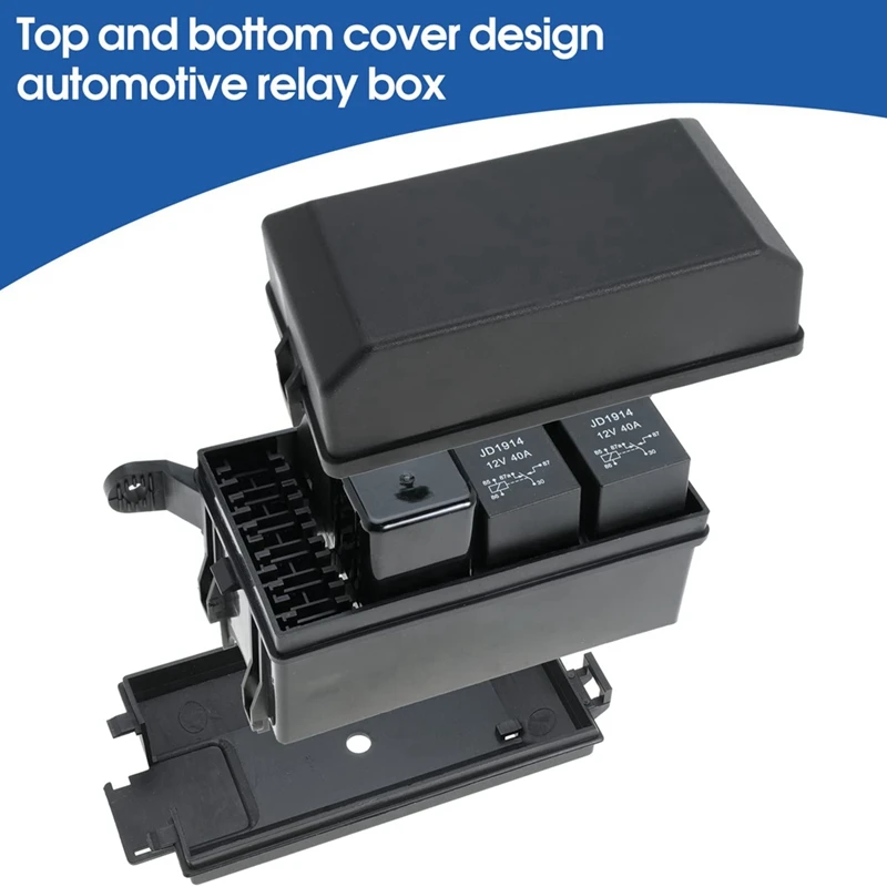 Черный Блок предохранителей с 6-слотовым релейным блоком и универсальным