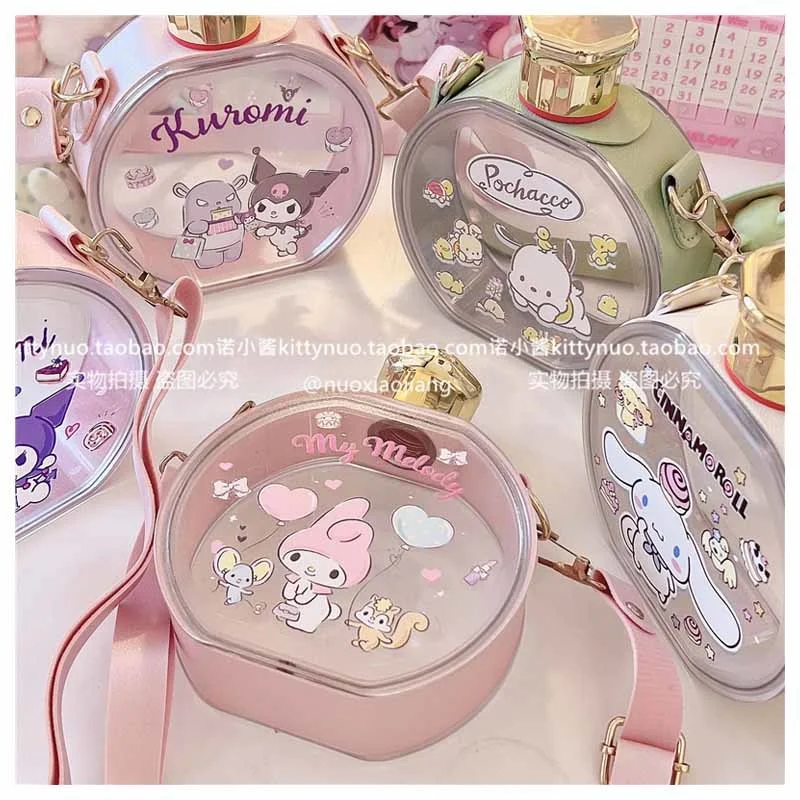 

Sanrioed мультфильм аниме My Melody Kuromi Cinnamoroll портативная чашка для воды Kawaii 400 мл РУЧНАЯ переноска прямой питьевой чайник подарок для девушки