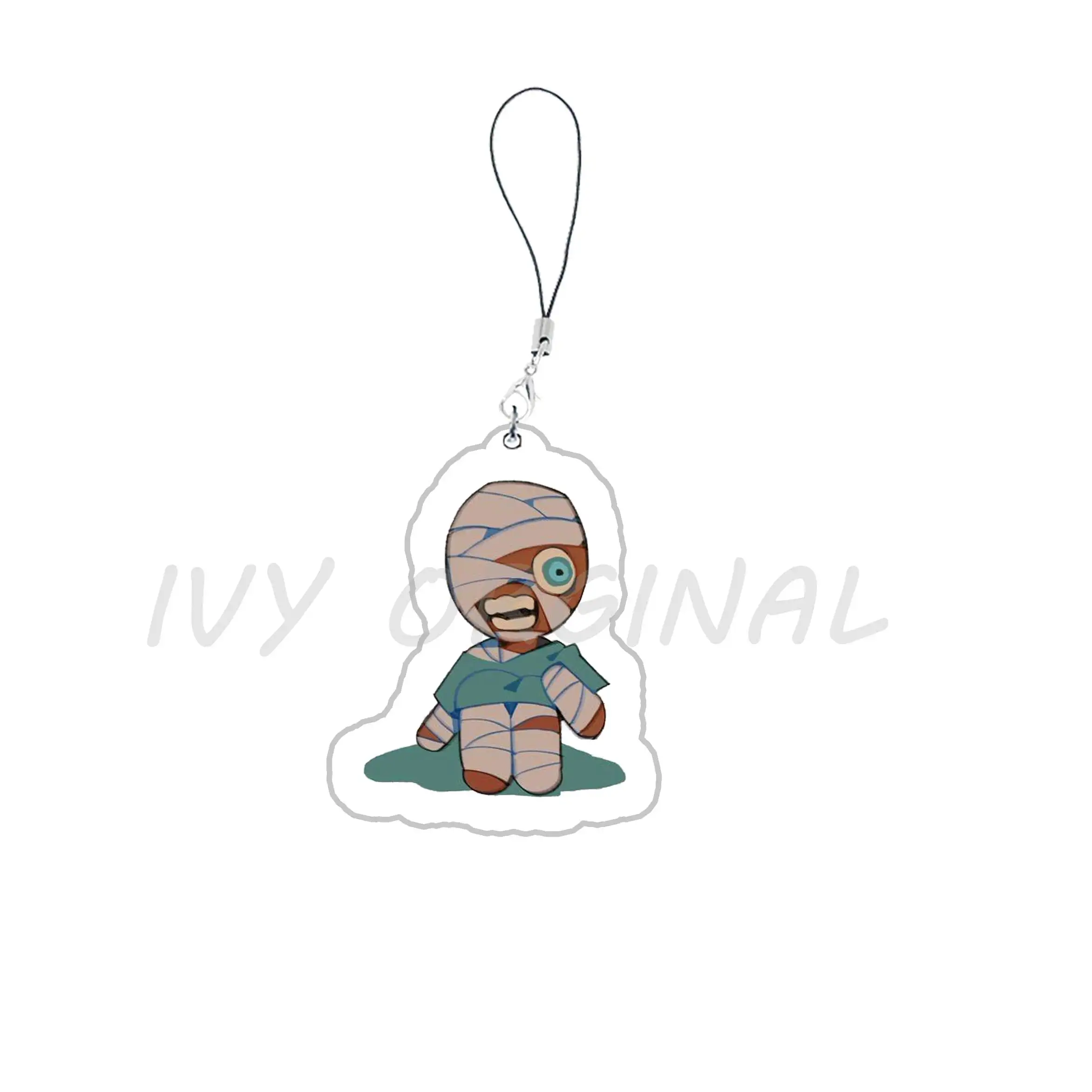 Фото Горячая игра ужасов Chibis, подвески для мобильного телефона, милый Arcylic Jimmy Curly Anya Sallyface, маленькая цепочка для телефона, брелок для друзей, геймер, подарок №3