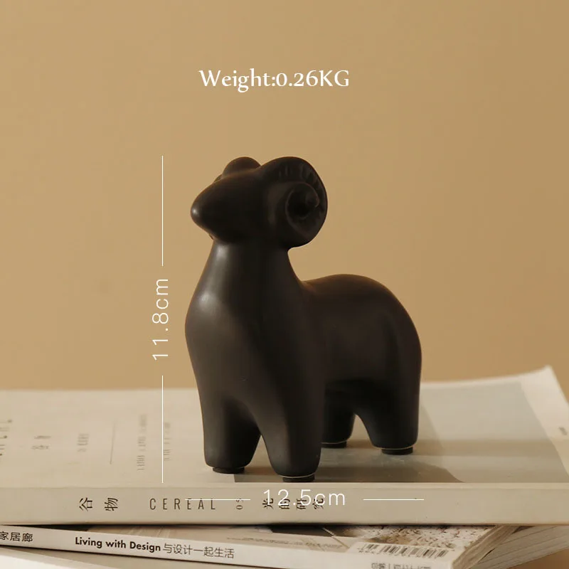 Керамическая статуэтка овцы белая миниатюрная Статуэтка Aanimal в скандинавском