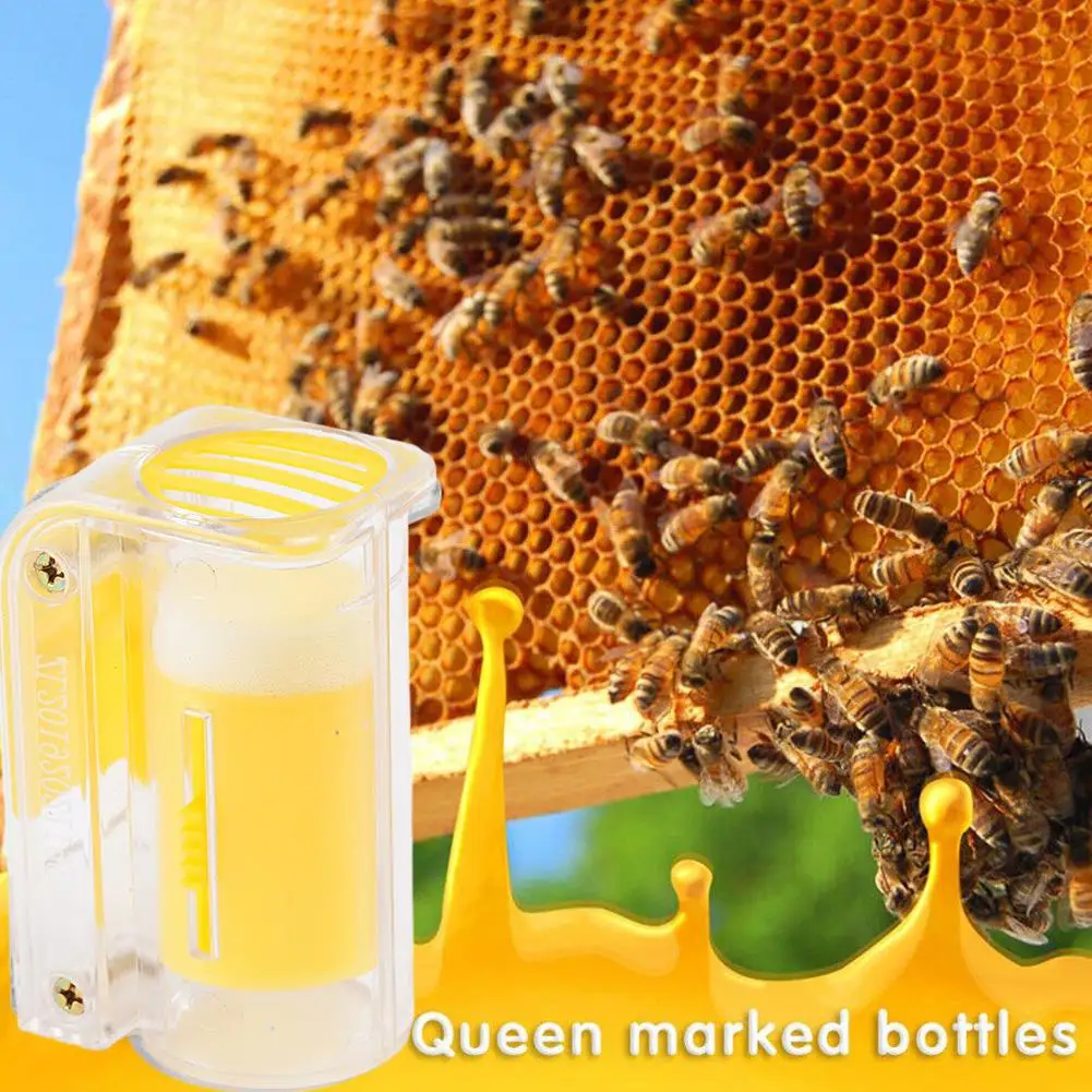 

Bee Queen маркер для бутылки Box Catcher Mark Cage, многоразовые садовые инструменты для пчеловодства с поршень оборудование для пчеловодов 6 × 5 × 10 см, же...