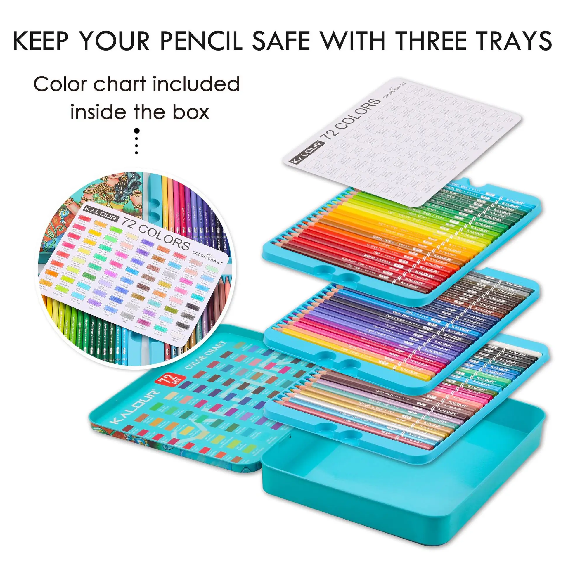 New 72 Color Professional Pencil Set Oily Tin Box Drawing Lapices De Colores School Artist Supplies |