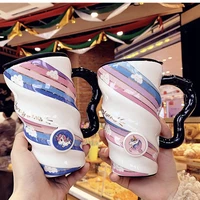 520ml creative personality mug cute girl heart cup large capacity coffee cup home office ceramic water cup