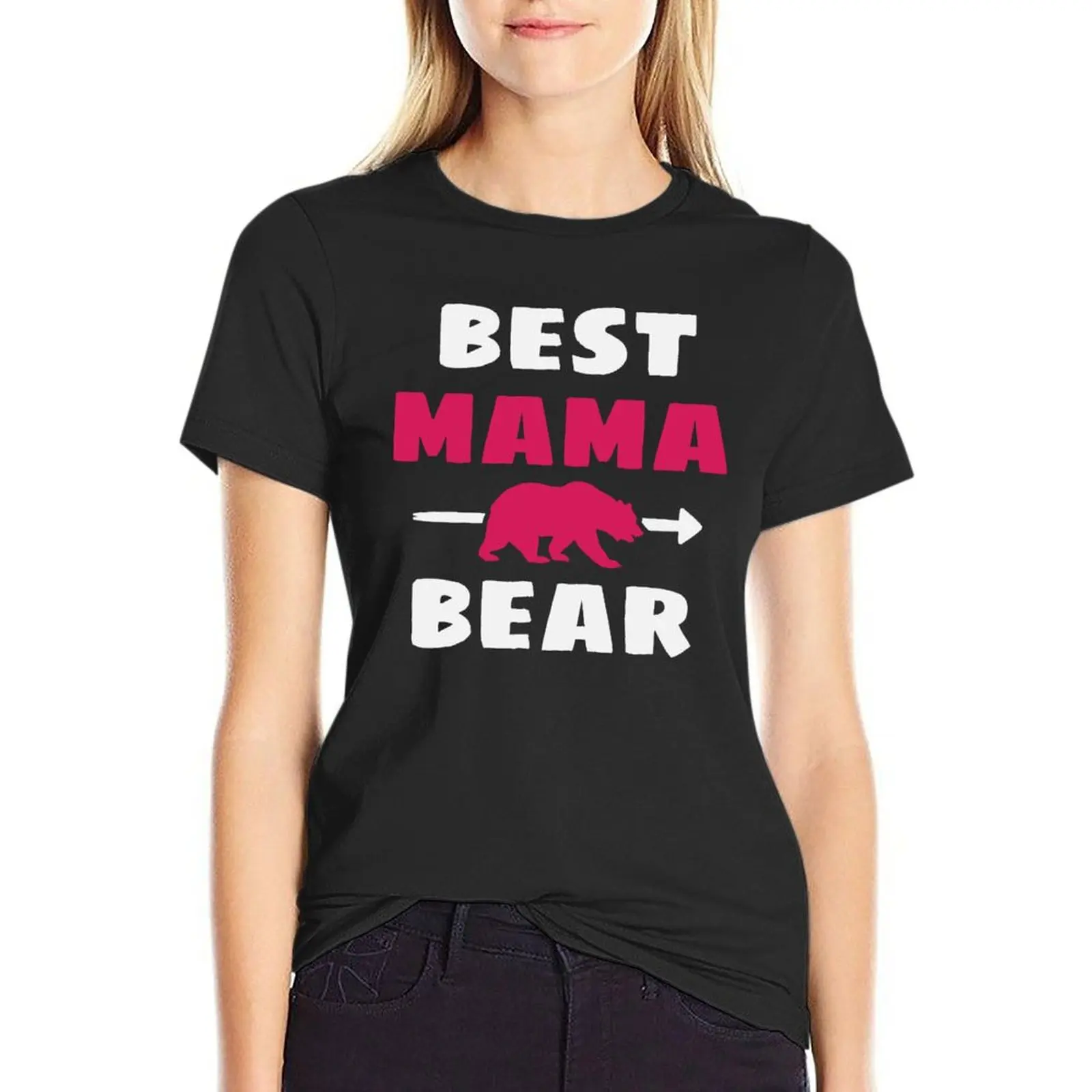 

Best Mama Bear Motherhood T Shirt Mothers Day Gift Printed Womens T-Shirt Street Style Short-Sleeve 100 Cotton Tee Shirt