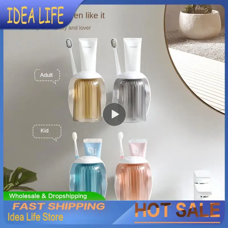 

Bathroom Supplies Cup Home Washing Cup Set Simple Magnetic Magnetic Wash Cup Toothbrush Storage Box Home Supplies