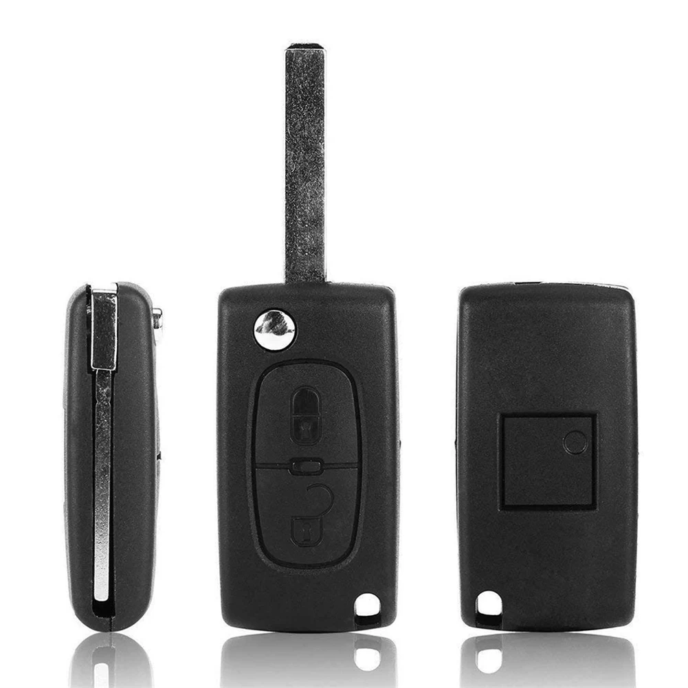 

Fob Case Case Shell 1 * 1 PC 2 Button Black Car Key For 307 207 308 & 407