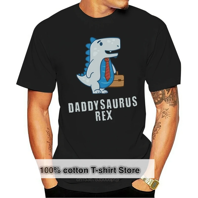 Daddysaurus Rex Tops Tee T Shirt Funny First Time Dad Dinosaur For Men Tshirt Tops Short-sleeved T-Shirt