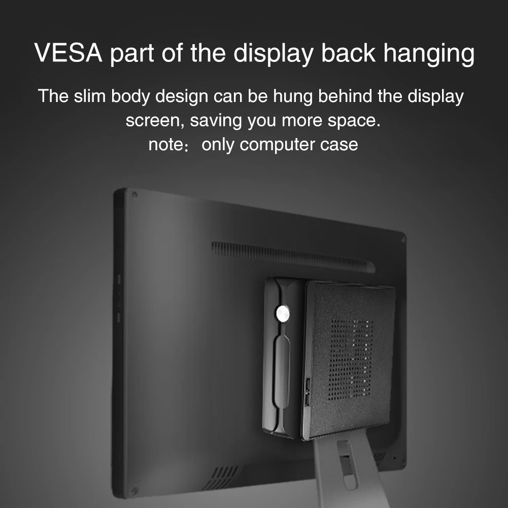 

Desktop 2.0 USB Host Computer Case Gaming HTPC Practical Horizontal Home Metal Chassis Power Supply With Radiator Hole Mini ITX
