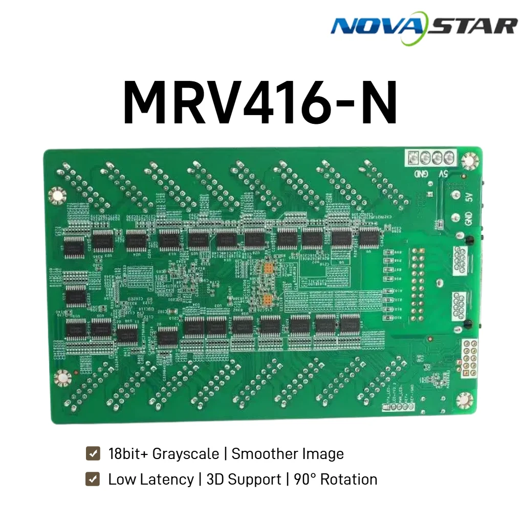 Фото Приемная карта NovaStar MRV416-N для LED-дисплеев с 16 портами HUB75E, поддержка 512×512@60Гц для LED-видеостен №4