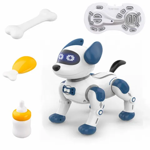 Забавный радиоуправляемый робот, электронная собака, трюковая собака с голосовой командой, программируемый, сенсорный, музыкальная песня, робот-собака, игрушки для девочек, детская
