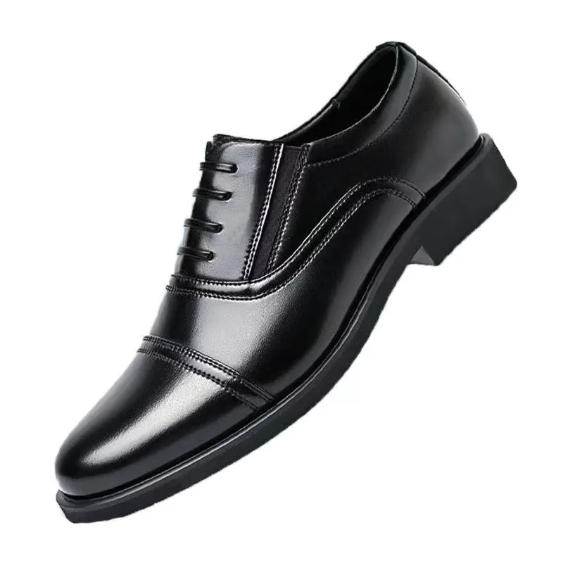أحذية من الجلد الرجال الجلود الأعمال الرسمي الرجال الصيف الأسود عادية تنفس الصنادل كبيرة الحجم منتصف العمر والمسنين أبي