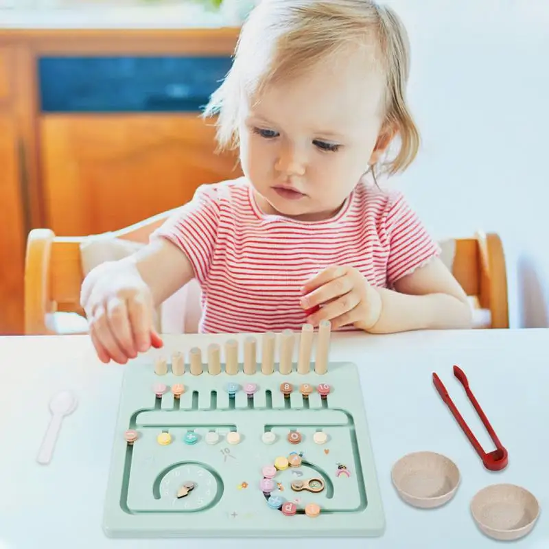 Обучающий лабиринт с бусинами игрушка-головоломка красочный игрушка подсчетом