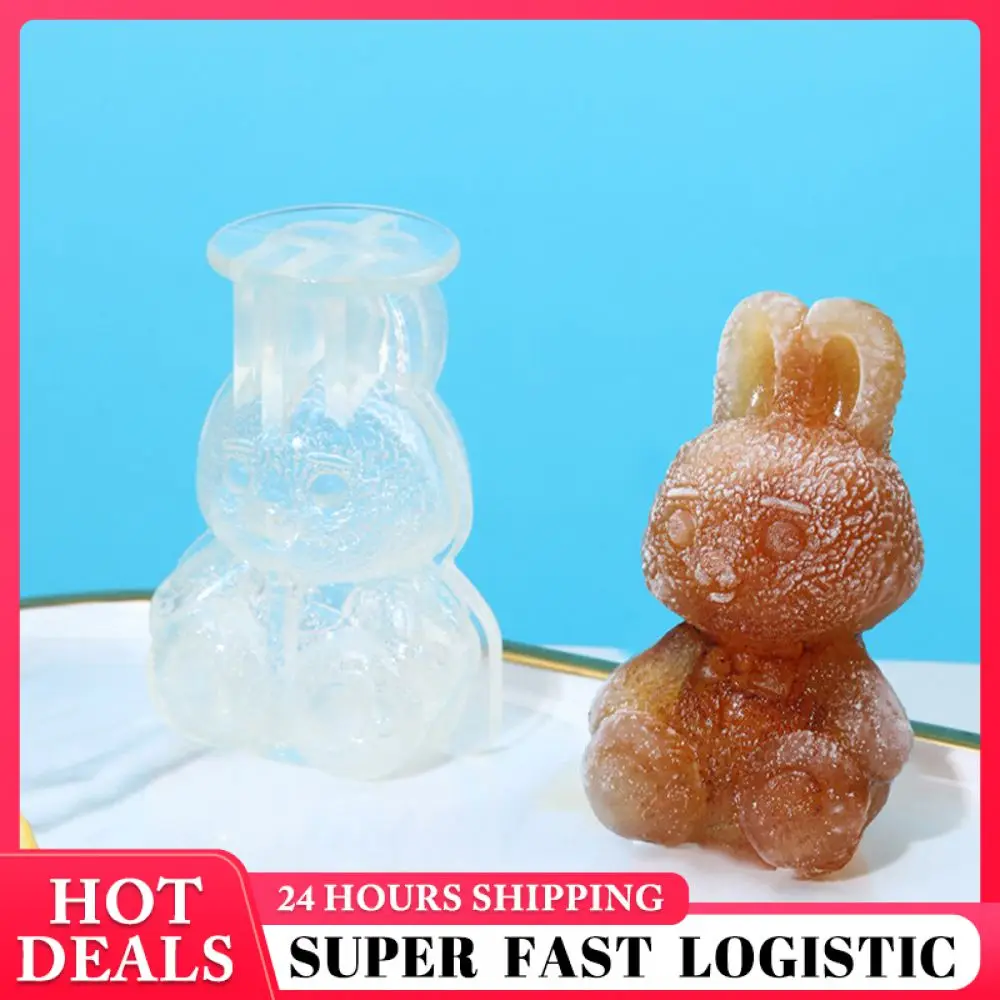 

Rabbit Ice Odourless Food Grade Silicone Kitchen Tools Silicone Mold Non Stick Large Ice Cream Tools/ice Molds Mold Ice Box Mold