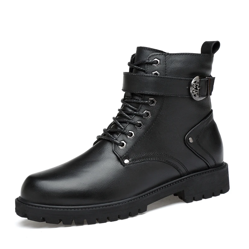 

2021 high quality men's casual shoes INS Martin boots leather breathable work shoes cross-border large size