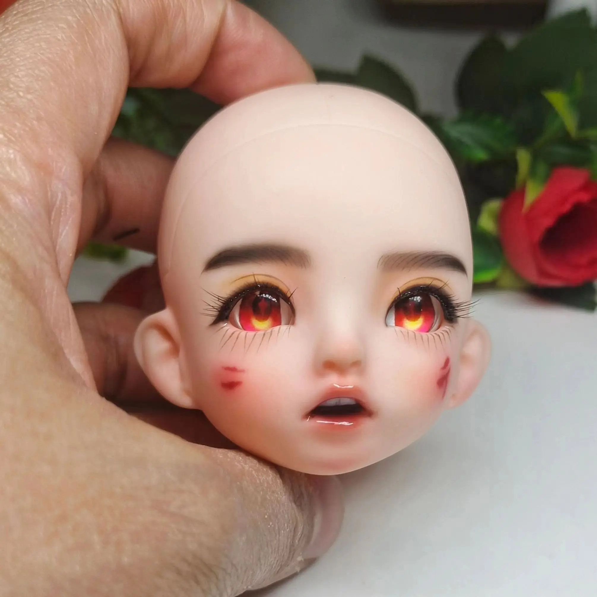 Фото Новинка 1/6, волшебная голова русалки Bjd с макияжной головкой, 28 см, аксессуары для детской куклы, эльф, голова куклы, девушки, одеваются, игруш... №3