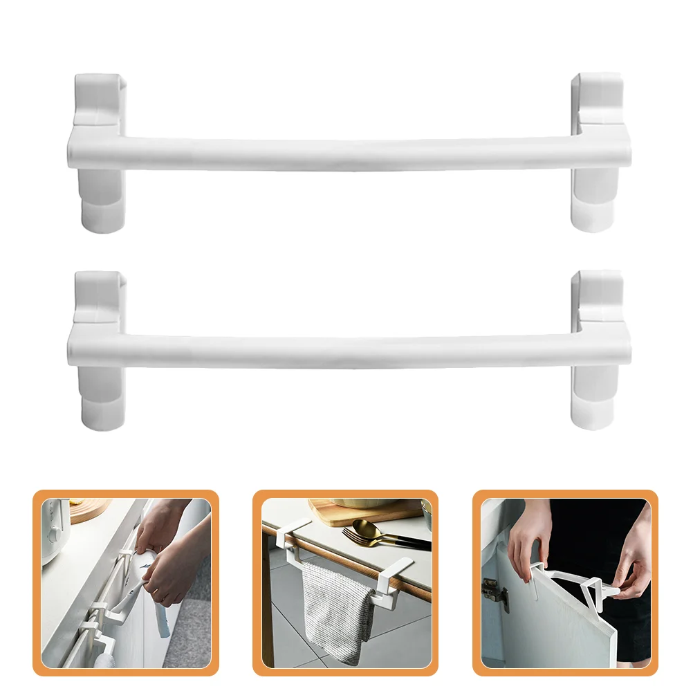 

2 Pcs Racks Towel Storage Bars Bathroom Towel Racks Washcloth Bars Towel Bar For Cabinet Towel Kitchen