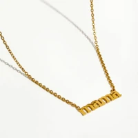perisbox hollow letter mama pendant necklaces dainty simple thin chain necklaces cute fashion necklaces for mothers day gifts